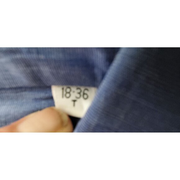 Currier & Day Blue Button-Up Long Sleeve Shirt Cotton-Blend Size 18 T - Picture 8 of 12